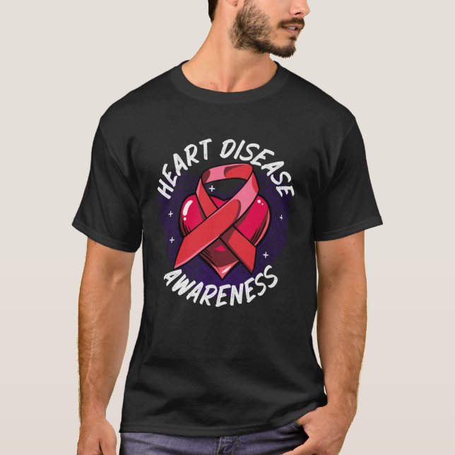 Heart Disease Awareness Heart Graphic February Wea T-Shirt (Front)