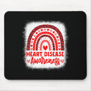 Heart Disease Awareness Heart Month Rainbow Heart Mouse Pad