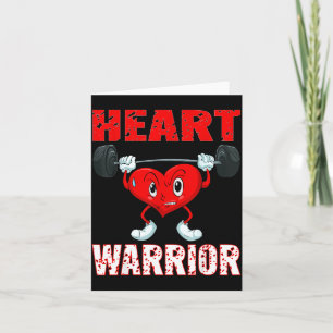 Heart Disease Awareness Heart Warrior Wear Red Hea Card