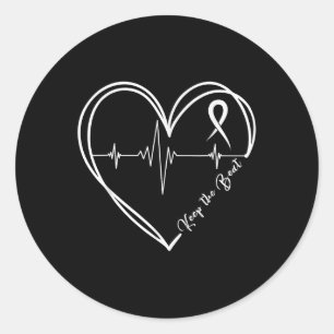 Heart Disease Awareness Heartbeat Chd Wear Red Hea Classic Round Sticker