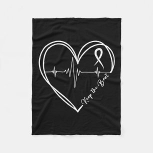 Heart Disease Awareness Heartbeat Chd Wear Red Hea Fleece Blanket