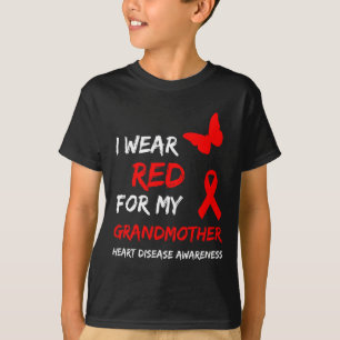 Heart Disease Awareness I Wear Red For My Grandmot T-Shirt