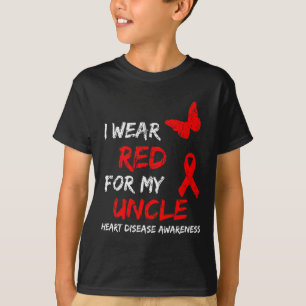 Heart Disease Awareness I Wear Red For My Uncle Ri T-Shirt