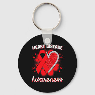 Heart Disease Awareness I Wear Red To Fight Heart Key Ring