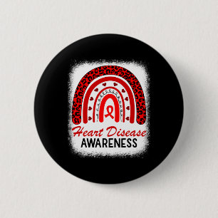 Heart Disease Awareness In February We Go Red 6 Cm Round Badge