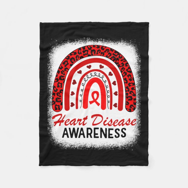Heart Disease Awareness In February We Go Red  Fleece Blanket (Front)
