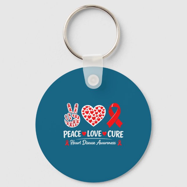Heart Disease Awareness  Key Ring (Front)