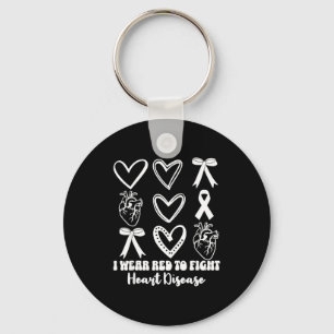 Heart Disease Awareness Month For Women Red Heart  Key Ring