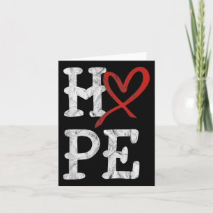 Heart Disease Awareness Month Hope Vintage Heart H Card