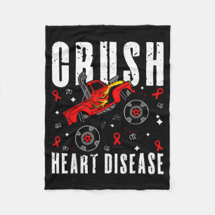 Heart Disease Awareness Month Kids Boys Girls Supp Fleece Blanket