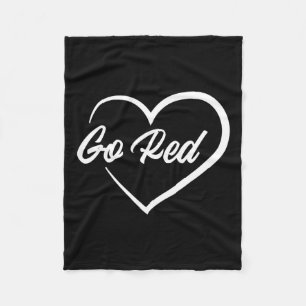 Heart Disease Awareness Month Red Heart American Fleece Blanket