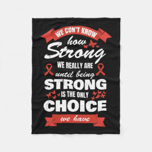 Heart Disease Awareness Month Strong Heart Health Fleece Blanket