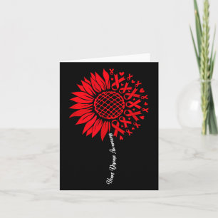 Heart Disease Awareness Month Sunflower For Women  Card
