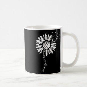 Heart Disease Awareness Month Sunflower Ribbon Coffee Mug