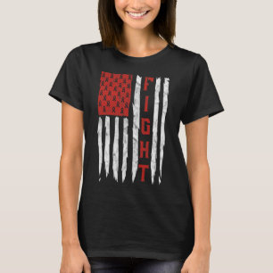 Heart Disease Awareness Month Vintage American Fla T-Shirt