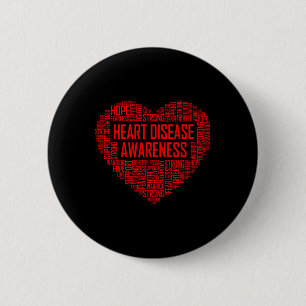 Heart Disease Awareness Red Heart Gift February We 6 Cm Round Badge