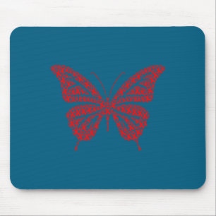 Heart Disease Awareness Red Ribbon &amp; Heart Hea Mouse Pad