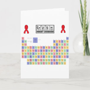 Heart Disease Awareness Red Ribbon Heart Attack Su Card