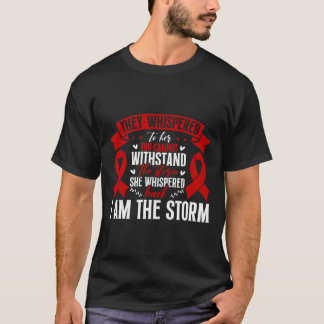 Heart Disease Awareness Red Ribbon I Am The Storm T-Shirt