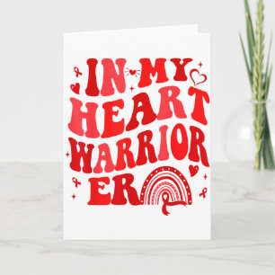 Heart Disease Awareness Retro In My Heart Warrior Card