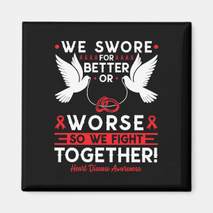 Heart Disease Awareness Spouse Husnd Wife Support Magnet