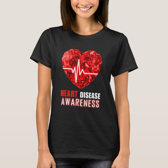 Heart Disease Awareness T-Shirt (Front)
