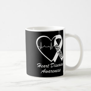 Heart Disease Awareness We Wear Red In February Go Coffee Mug