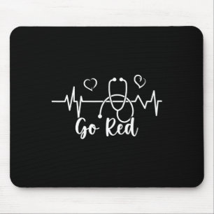 Heart Disease Awareness We Wear Red In February Go Mouse Pad