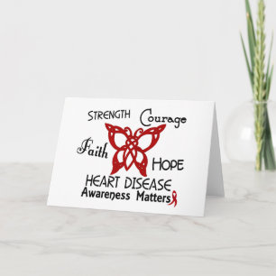 Heart Disease Celtic Butterfly 3 Card