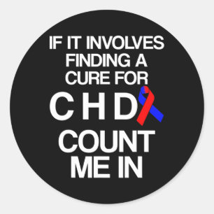 Heart Disease Defect Survivor Chd Warrior Classic Round Sticker