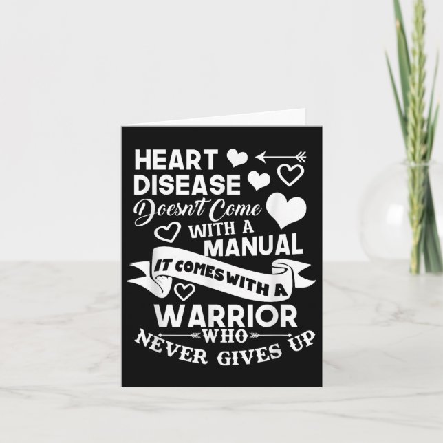 Heart Disease Doesnt Come With A Manual Warrior Card (Front)