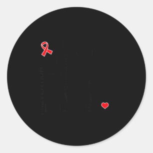 Heart Disease Month Suprt Walk Tee  Classic Round Sticker