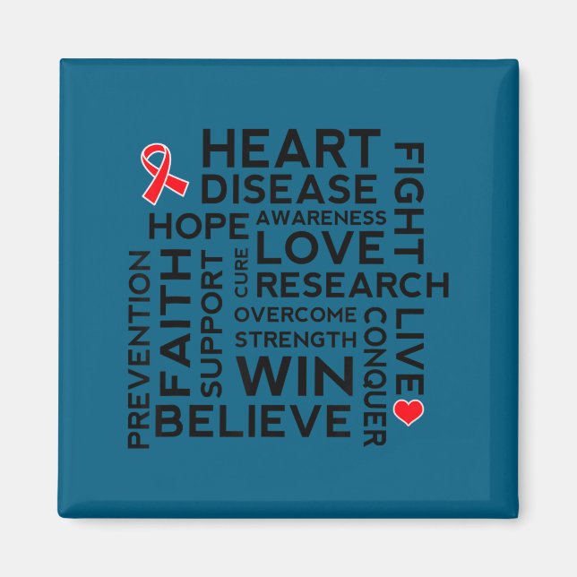 Heart Disease Month Suprt Walk Tee  Magnet (Front)