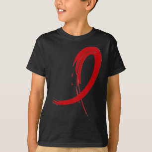 Heart Disease Red Graffiti Ribbon T-Shirt