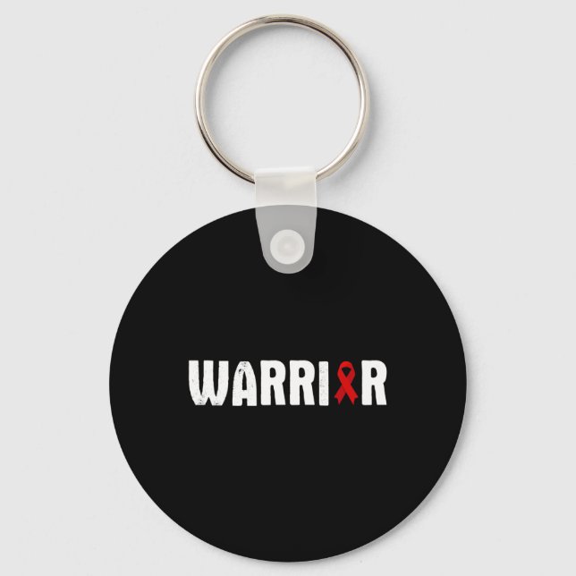 Heart Disease Warrior - Awareness Fighter Quote Sa Key Ring (Front)