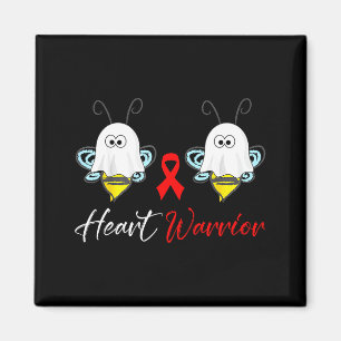 Heart Disease Warrior Boo Bees Heart Disease Aware Magnet