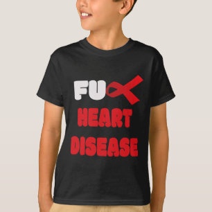 Heart Disease Warrior Health Ribbon Faith T-Shirt