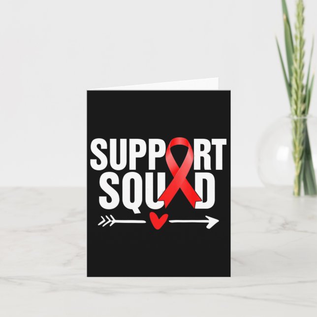 Heart Disease Warrior Support Squad Heart Disease  Card (Front)