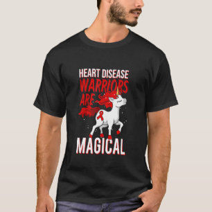 Heart Disease Warriors Are Magical Wear Red Unicor T-Shirt