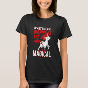Heart Disease Warriors Are Magical Wear Red Unicor T-Shirt