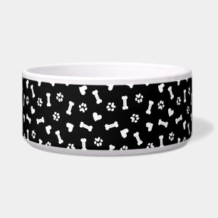 Heart Dog Paws And Bone Black Tote Bag Neck Tie Bl