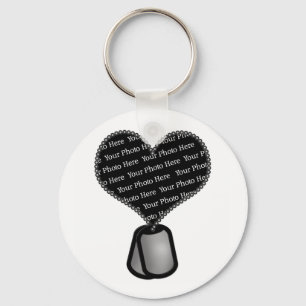 Heart Dog Tag Photo - DIY Custom Key Ring
