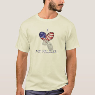 heart, dog tags, IMY SOLDIER T-Shirt
