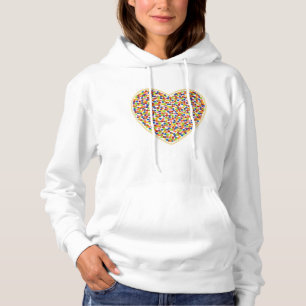 Heart Dots Hooded Sweatshirt