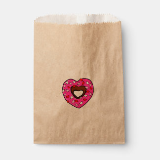Heart Doughnut Pink Love Sprinkles Valentines Day  Favour Bags