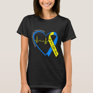 Heart down syndrome awareness trisomy 21 men women T-Shirt