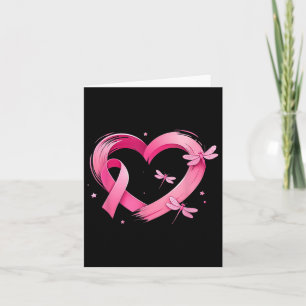 Heart Dragonflies Breast Cancer Awareness Women Ki Card