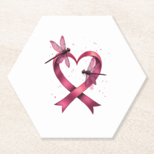 Heart Dragonflies Men Women Kid Paper Coaster