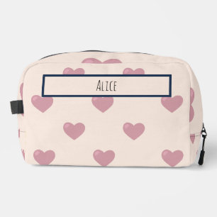 Heart Drawing I Custom Name Dopp Kit