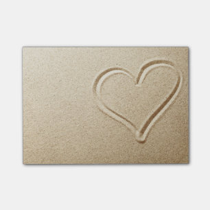 Heart Drawn In The Sand Post-it Notes